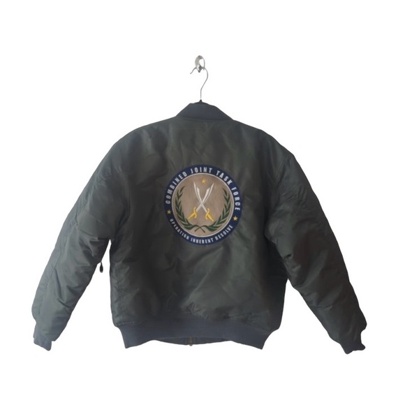 Military Green Bomber Jacket Operation Inherent Resolve Task Force Coat Men SML - Picture 1 of 9